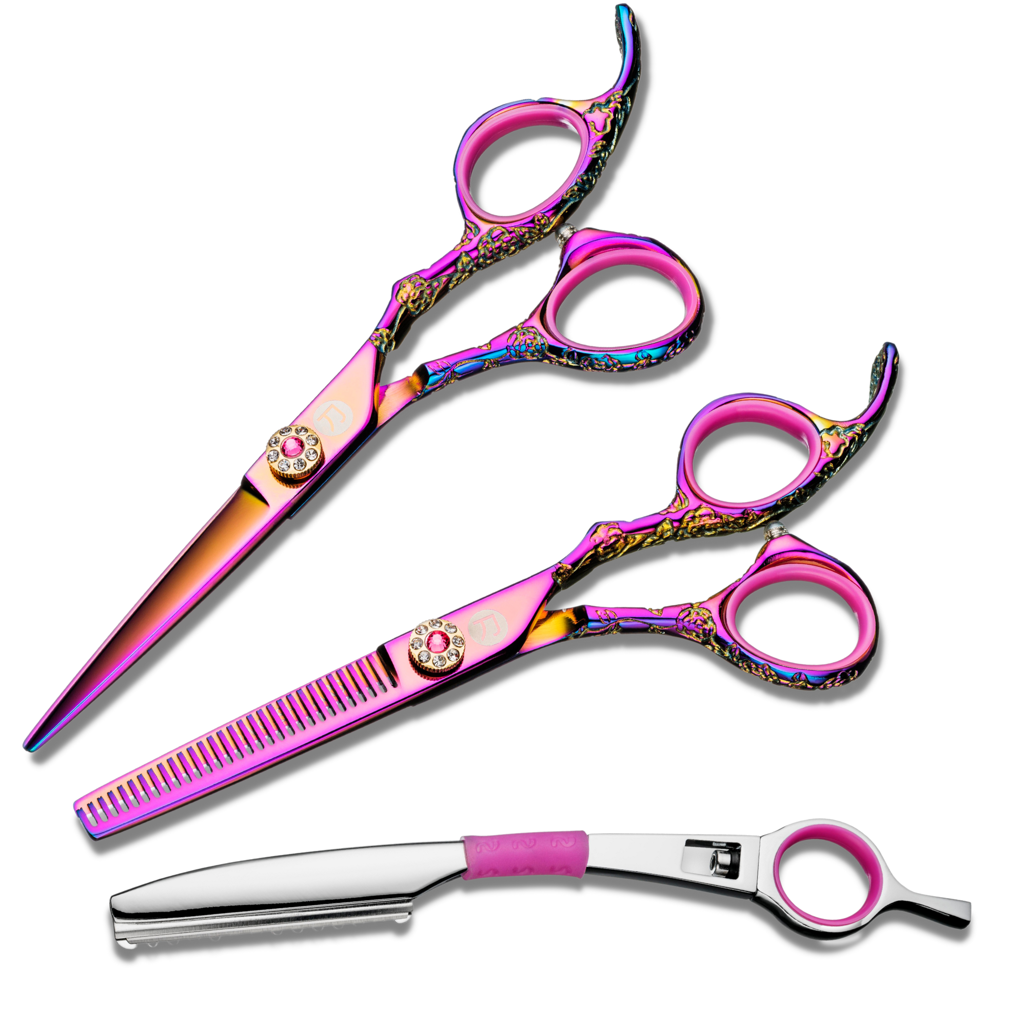 Kohana Pink Hair Shears Set (Tijeras para cortar y adelgazar el cabello)