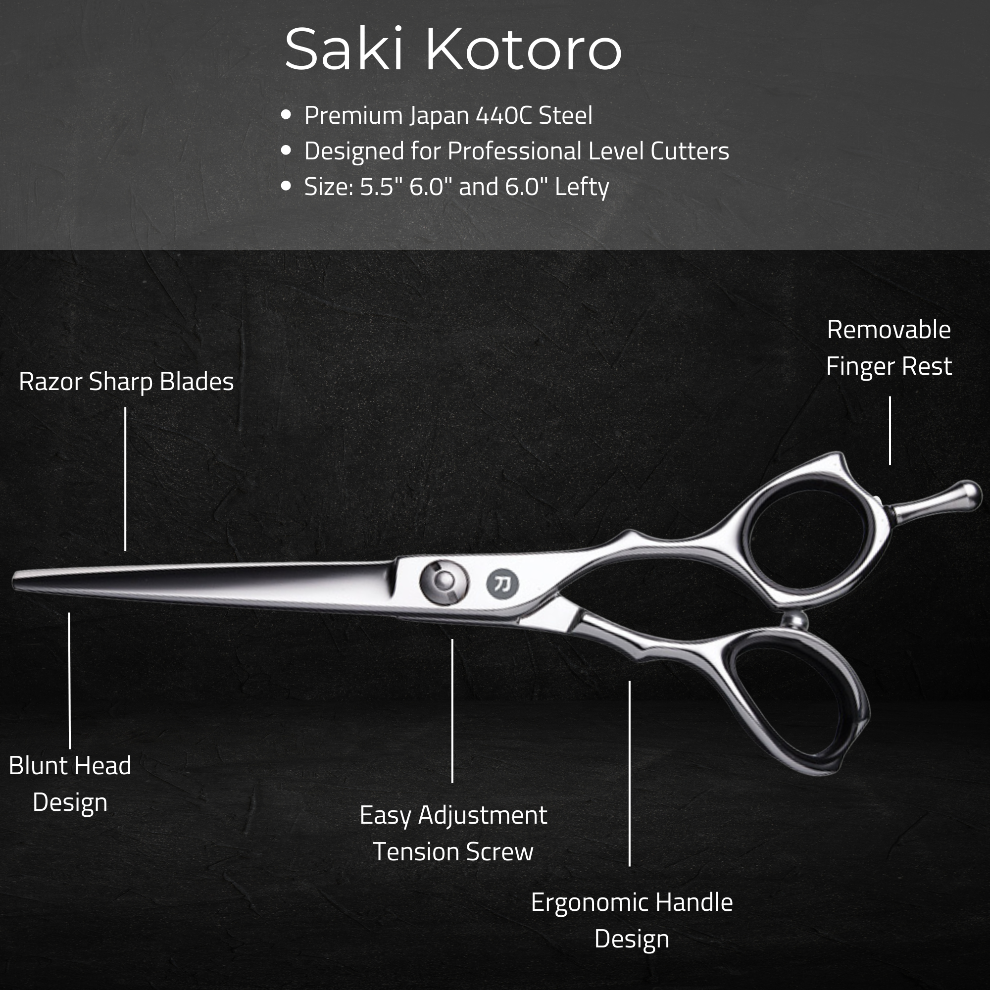 Kotaro Hair Cutting Shears Set (Hair Cutting and Thinning Shears)